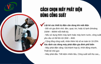 Cách chọn máy phát điện tốt nhất