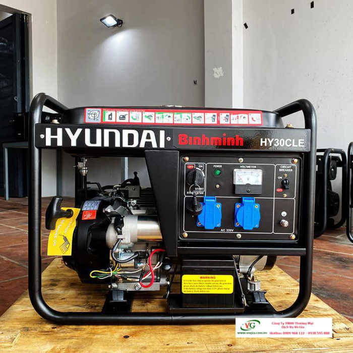 Máy phát điện chạy xăng 2.3kW – 2.5kW Hyundai HY30CLE